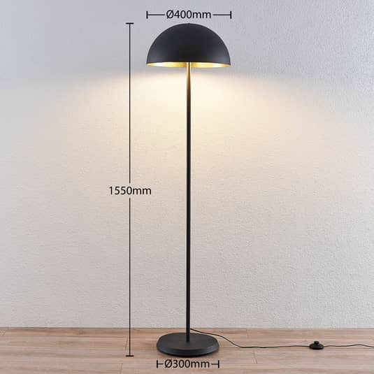 B-Ware Lindby Stehleuchte Idalene Aus Metall Stehlampe Leuchte Lampe Ip20 Schwarz Gold