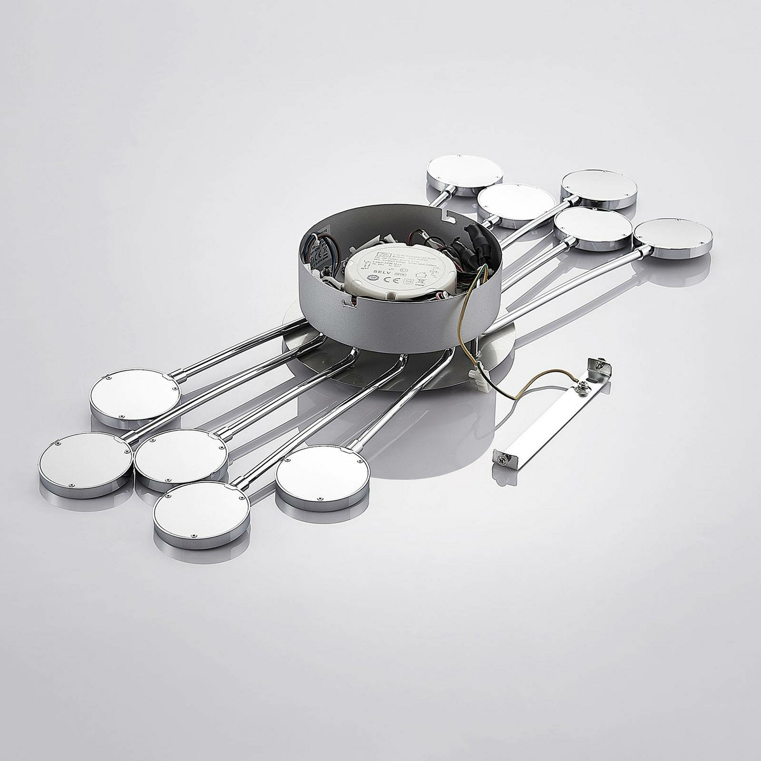 B-Ware Lindby Led Deckenlampe Meru Deckenlampe Lampe Leuchte Rgbw Chrom Weiß427