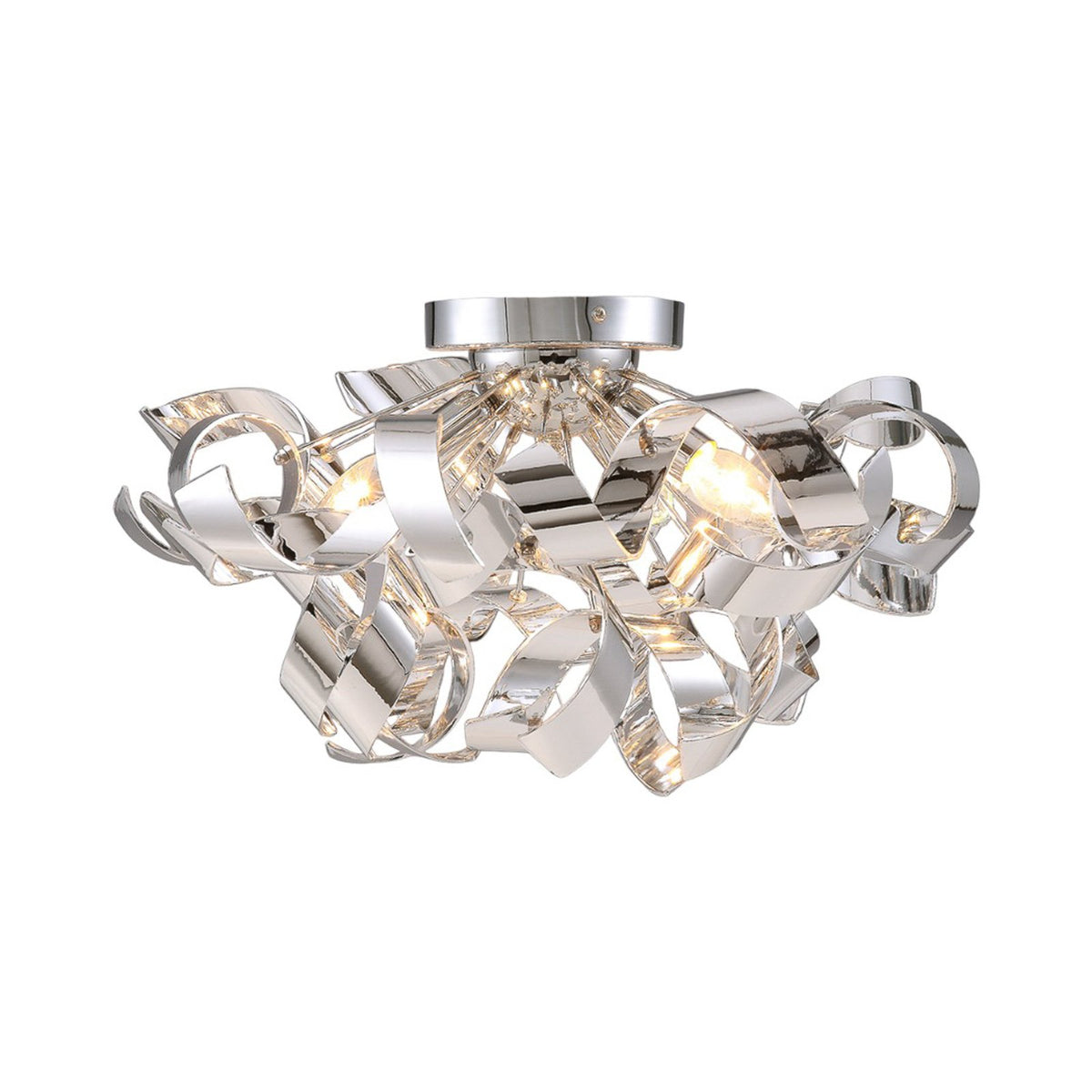Lindby Deckenlampe Elviro Wohnzimmerleuchte Deckenlampe Hängelampe E14 chrom - 4251096516425