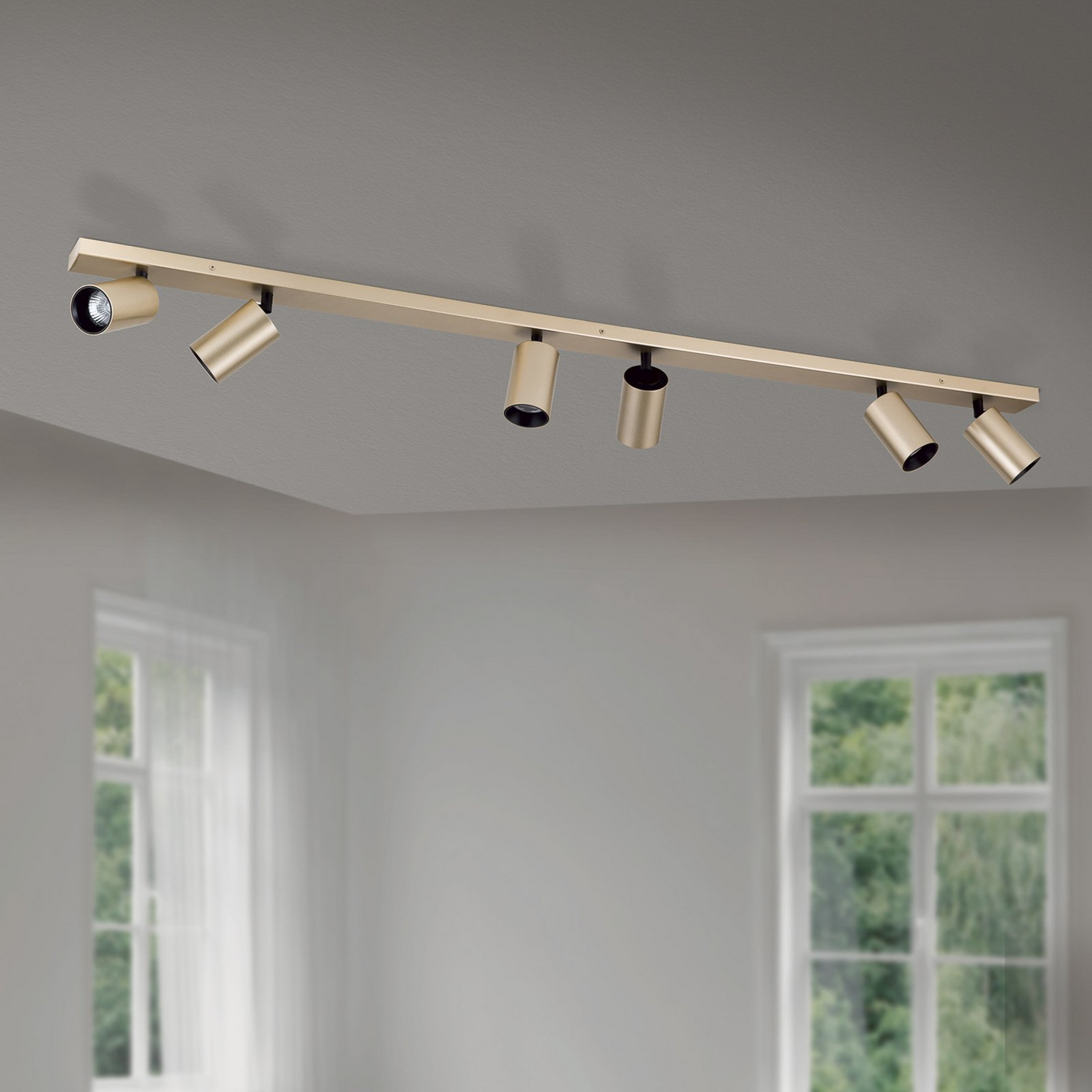 Strahler Sean Goldfarben Metall Schwenkbar Deckenstrahler Deckenlampe Lampe S246 B-Ware - 9003090277698