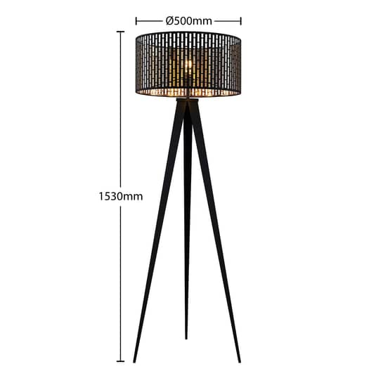 Lindby Thoralf Stehleuchte Mit Tripodgestell Stehlampe Standlampe Leuchte Lampe B-Ware