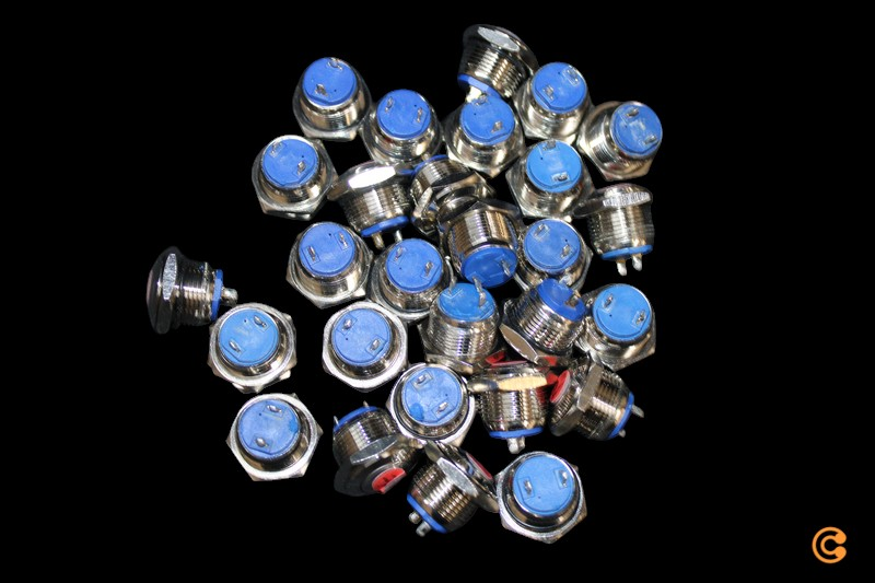 B-Ware TRU COMPONENTS 701934 GQ16B-10/J/N Vandalismusgeschützter Drucktaster 28 STÜCK