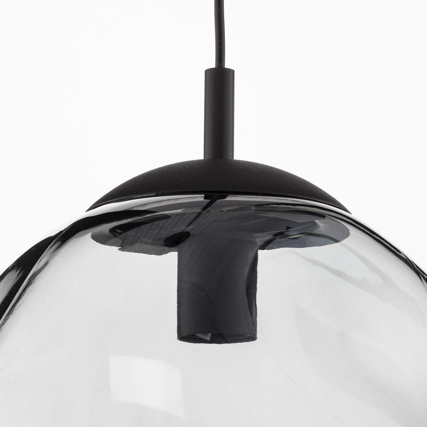 B-Ware Euluna Glas Hängeleuchte Sol Wohnzimmerlampe Pendelleuchte E27 Schwarz Rauchg596