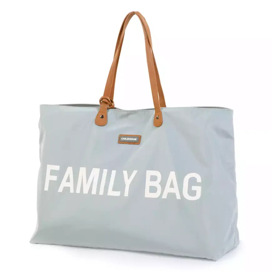 Childhome Family Bag Grau / Offwhite Wickeltasche Tasche Babytasche