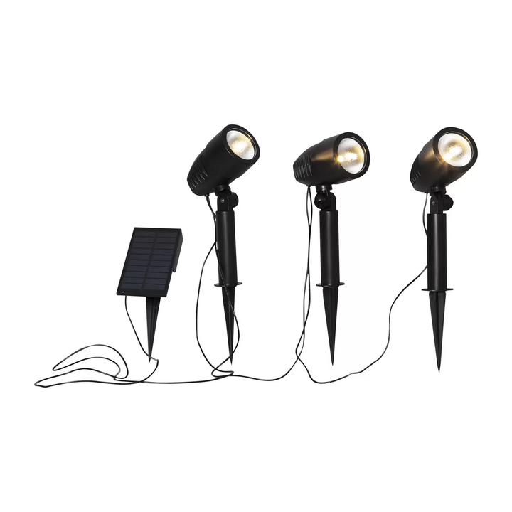 Star Trading Led Solarerdspießstrahler Powerspot Im 3er Set Gartenleuchte Lampe B-Ware