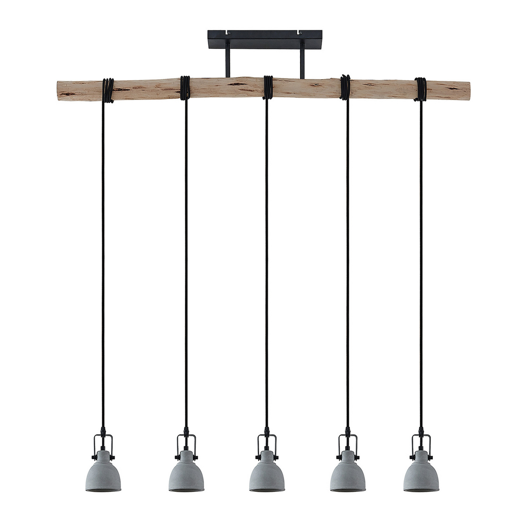 Lindby Amilia Hängeleuchte Deckenlampe Pendelleuchte GU10 mit Betonschirmen 5-fl