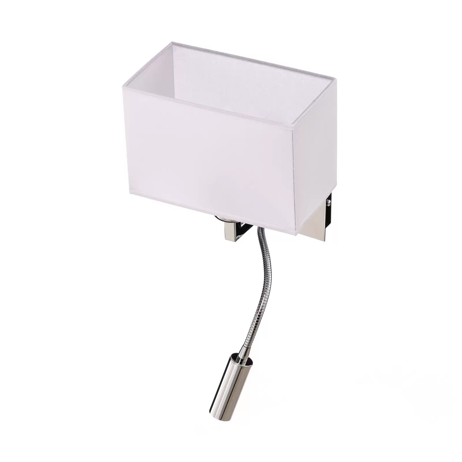 B-Ware Euluna Wandleuchte Harry Wandlampe Wandlicht Lampe Quadratisch Chrom/Chrom/Weiß