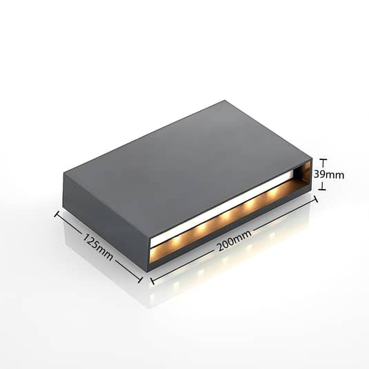 B-Ware Lindby Jarte Led Außenwandleuchte Außen Wandleuchte Wandleuchte Updown Dunkelgrau