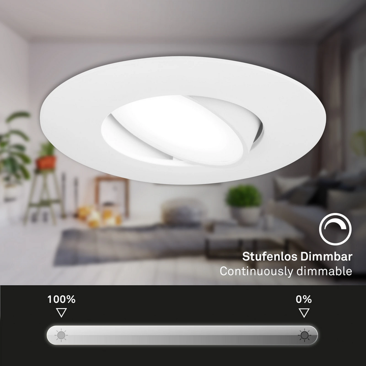 Briloner LED-Einbauspot 7597 Deckenlampe Deckenlicht Lampe 3er IP65 4.000 K weiß
