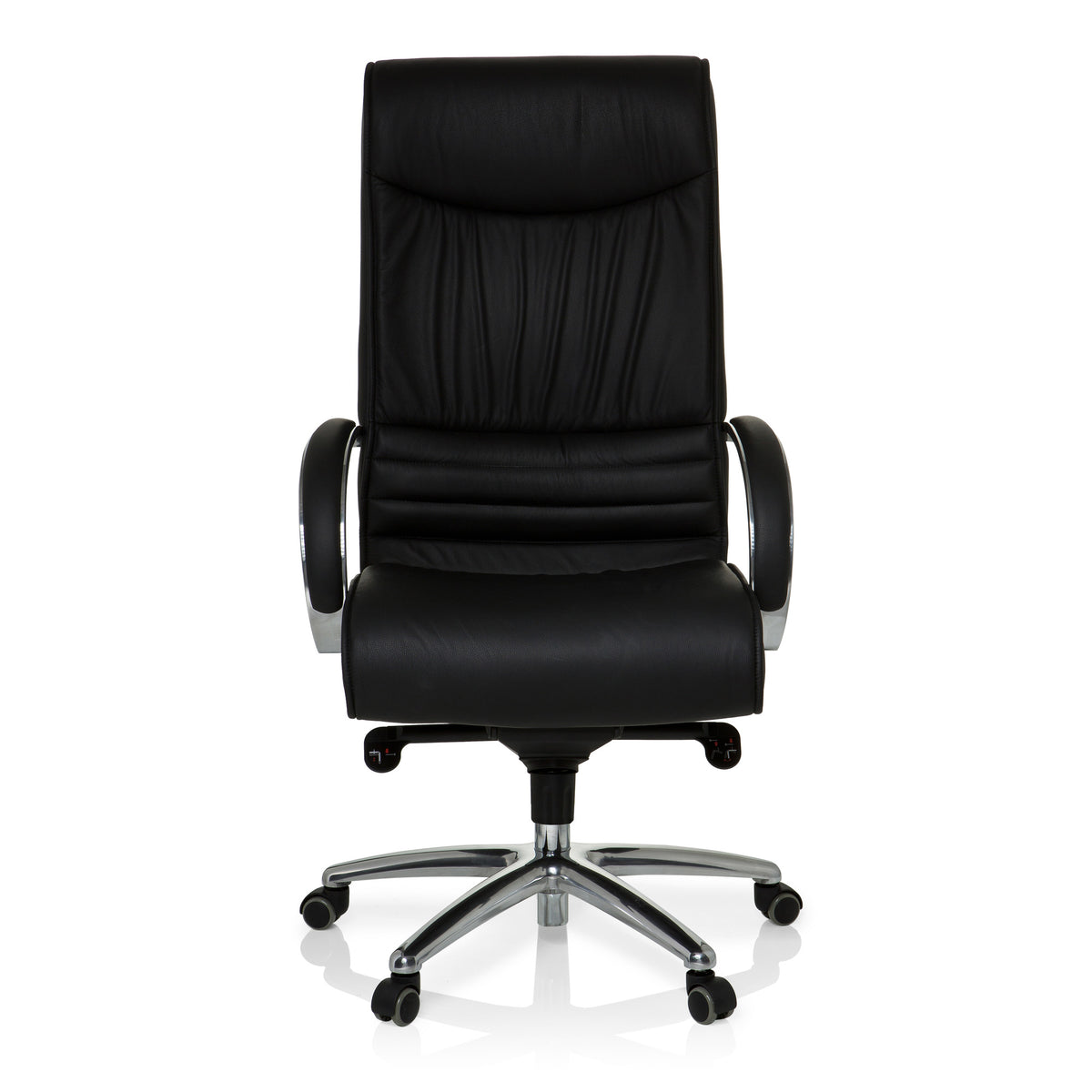 hjh OFFICE Chefsessel XXL F 400 Leder schwarz Ergonomischer Bürostuhl 150kg - 4260284083915