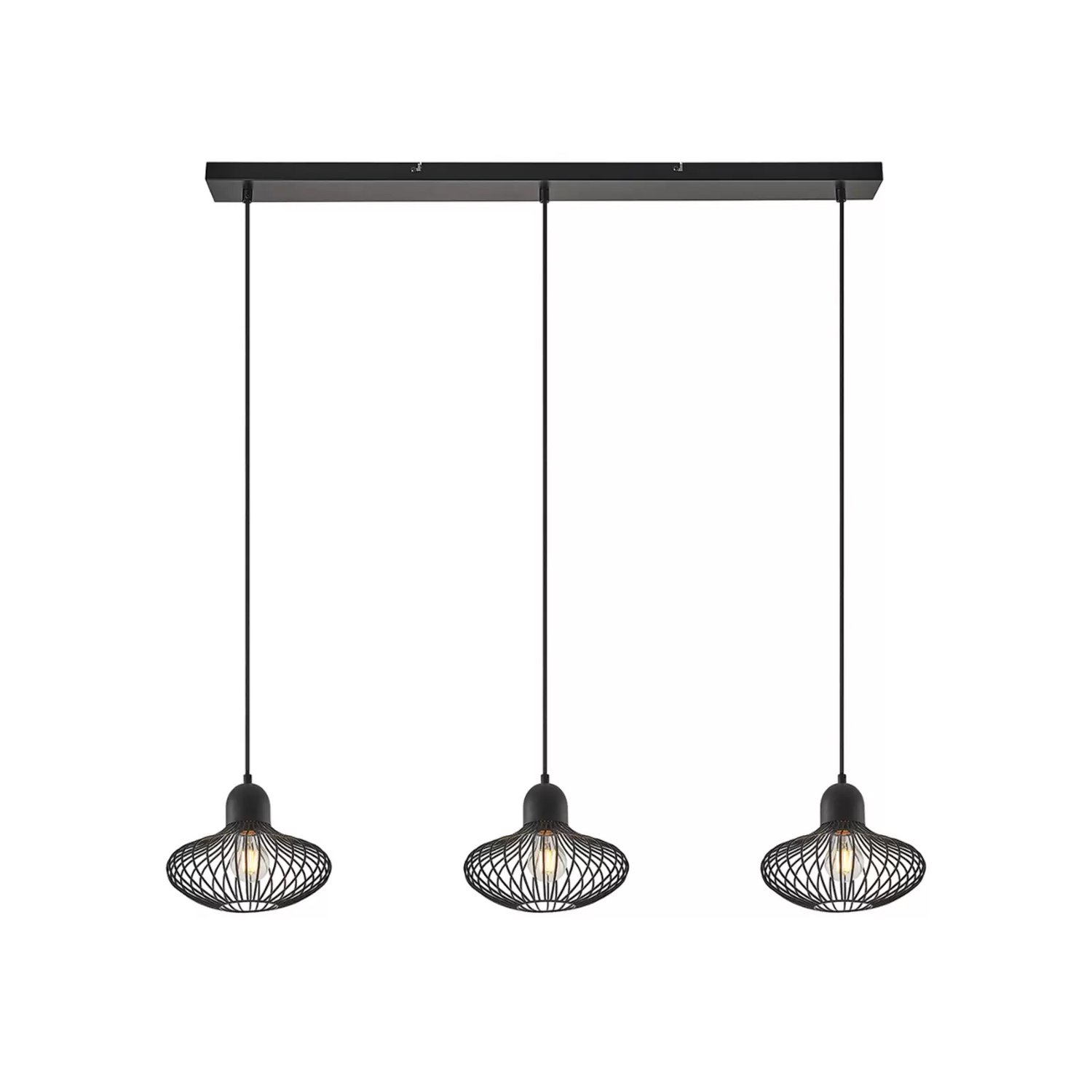 Lindby Justinos Hängeleuchte Dreiflammig Schwarz Hängelampe Lampe Leuchte E27 B-Ware - 4251911737257