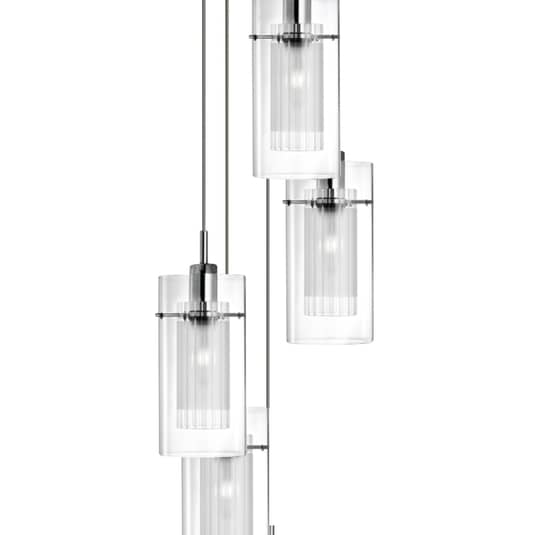 Searchlight Hängeleuchte Duo Hängelampe Deckenlampe Leuchte 1 Rund Fünfflammig B-Ware - 5013874274649