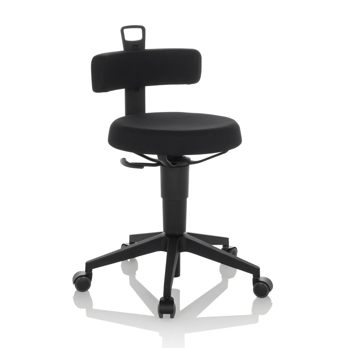 hjh OFFICE Arbeitshocker Stuhl Balancestuhl TOP WORK FLEX Stoff schwarz Hocker - 4064323037392