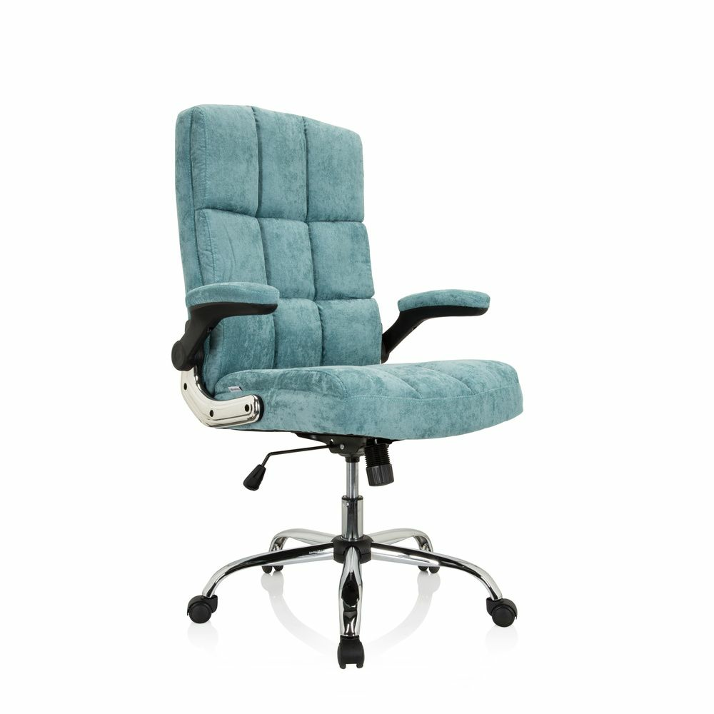 Schreibtisch Bürostuhl Chefsessel Relax Wd 100 Drehstuhl Sessel Stoff Blau/Mint B-Ware