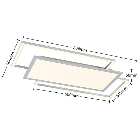 Lucande Ciaran LED-Deckenlampe Rechtecke Deckenleuchte Lampe Leuchte CCT IP20
