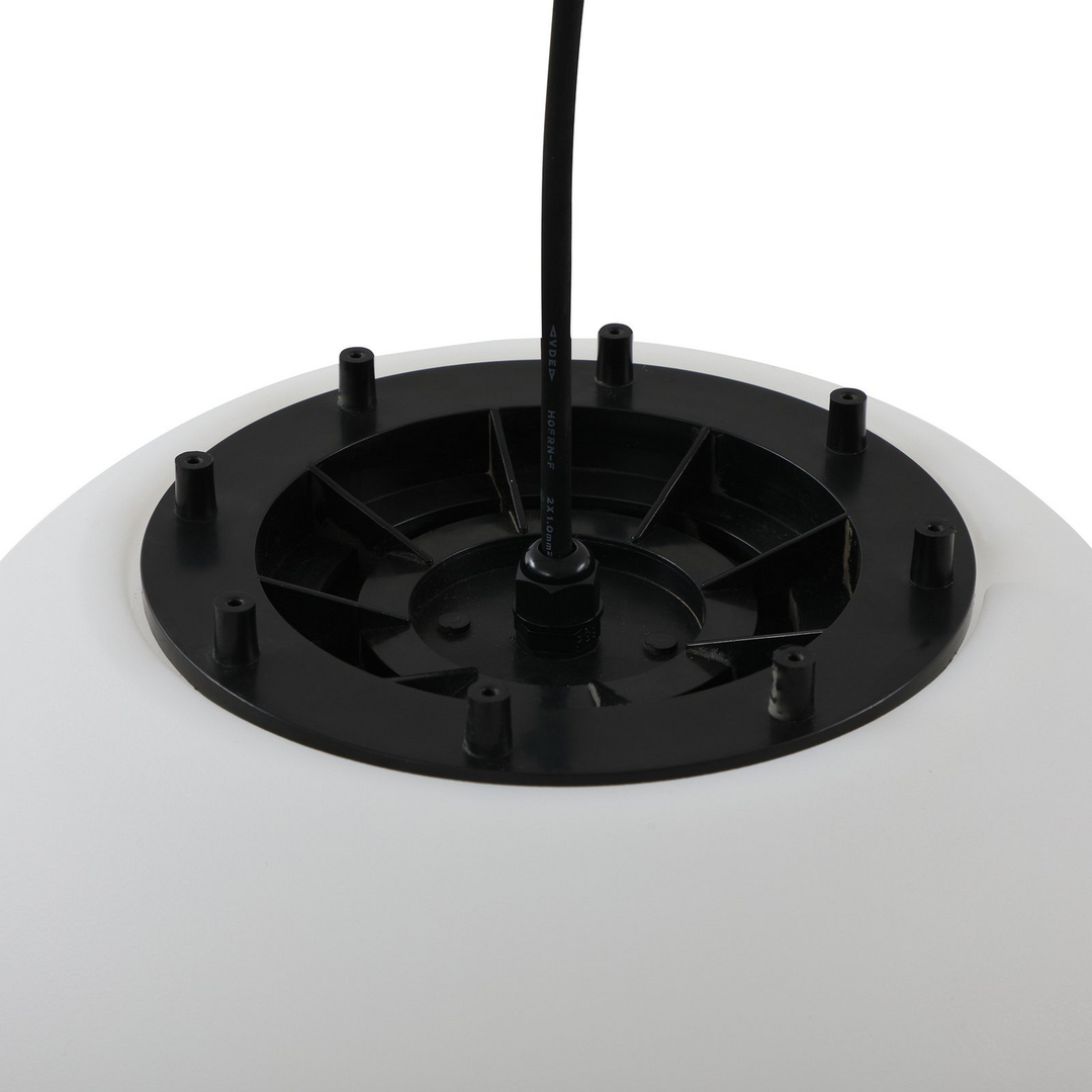 Lindby Außenhängeleuchte Alea weiß Kunststoff Ø 38 cm Deckenlampe Deckenleuchte