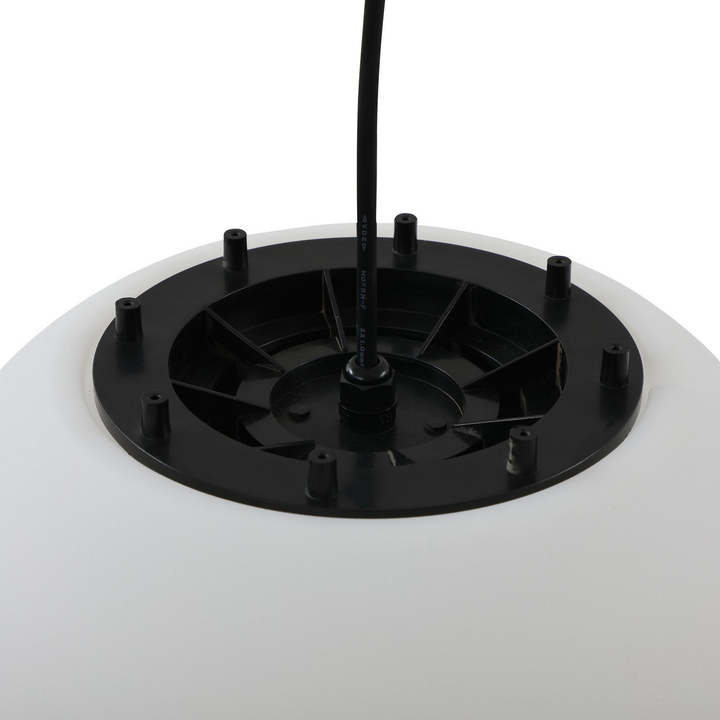 Lindby Außenhängeleuchte Alea weiß Kunststoff Ø 38 cm Deckenlampe Deckenleuchte