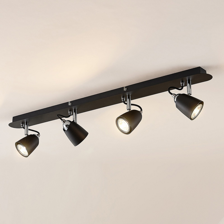 Lindby Noria Deckenstrahler Deckenlampe Deckenlampe Strahler schwarz dimmbar
