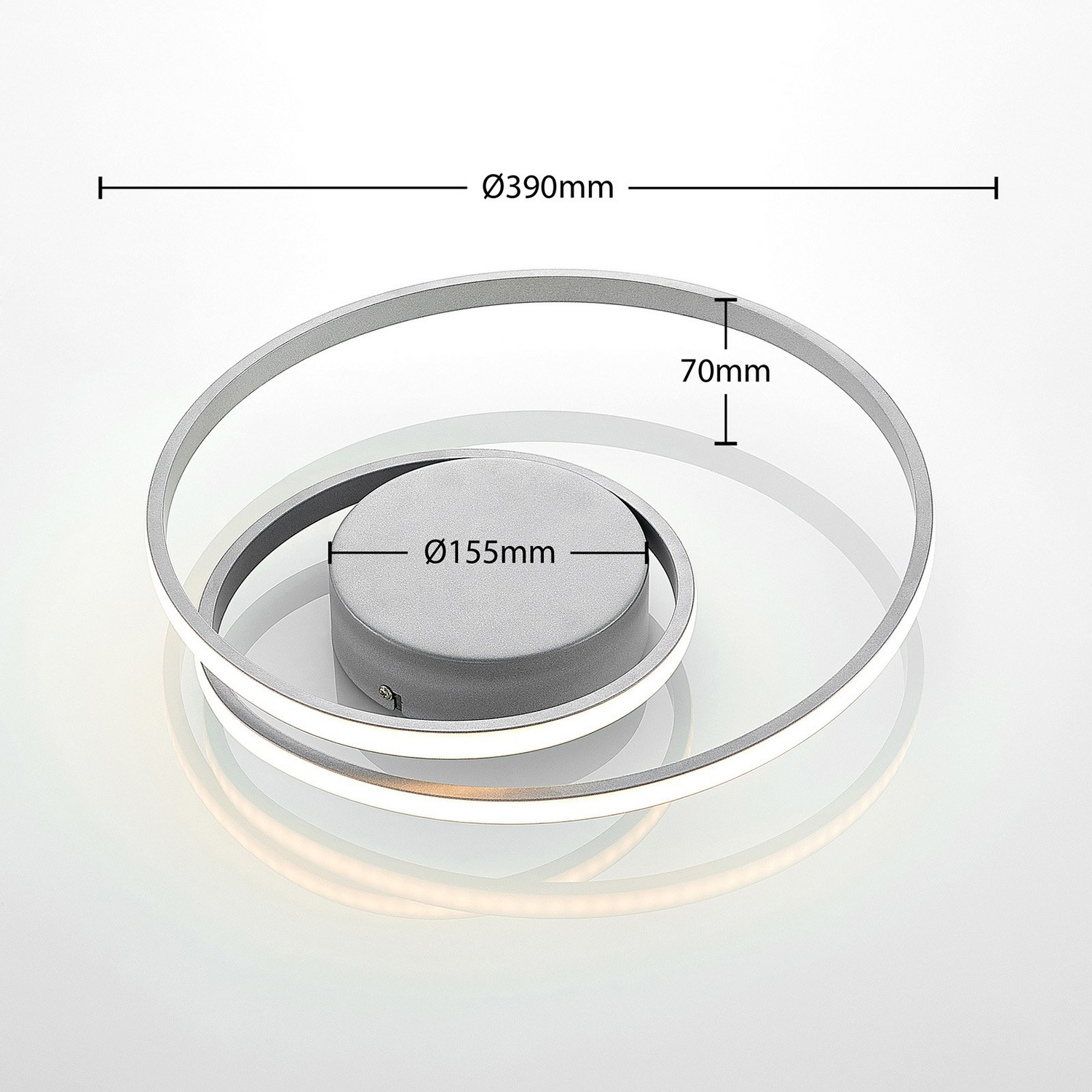 B-Ware Lindby Kyron Led Deckenlampe Deckenlampe Lampe Leuchte 22 W Silber Titanfarbi597