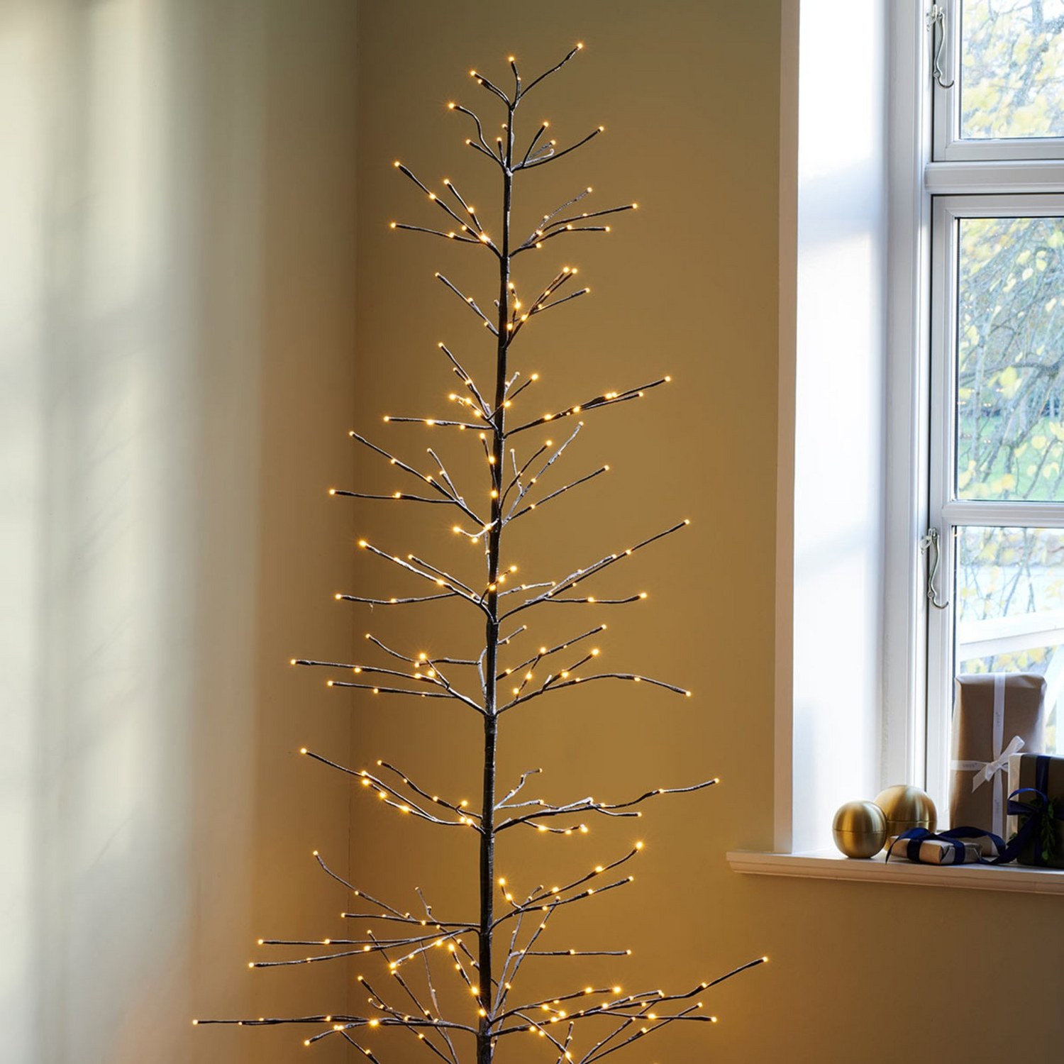 B-Ware Sirius Verschneit Glitzernder Led Baum Isaac Garten Weihnachtsdeko Feiertagsdeko