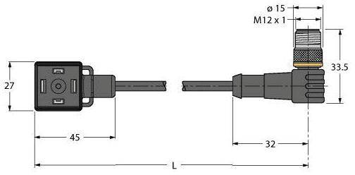 Turck 6606792 Vas22 S80 E 0.3 Wsc5.31 T/Txl Ventilsteckverbinder Verbindungsleitun B-Ware - 4047101373264