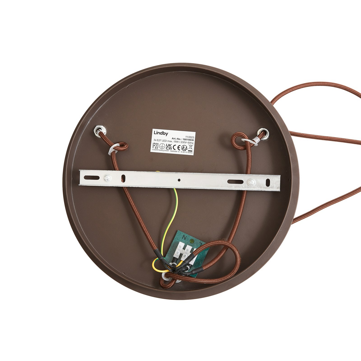 Lindby Hängeleuchte Valentina E27 ø 49cm Rauchgrau Glas Hängelampe Lampe Leuc72 B-Ware - 4251911774719