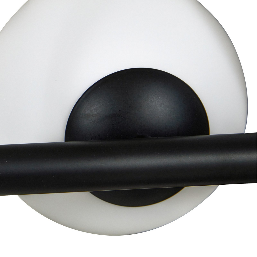Lucande Hängeleuchte Isandro Hängelampe Leuchte Lampe Schwarz / Opal 7 Flammig B-Ware