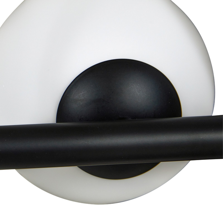 Lucande Hängeleuchte Isandro Hängelampe Leuchte Lampe Schwarz / Opal 7 Flammig B-Ware