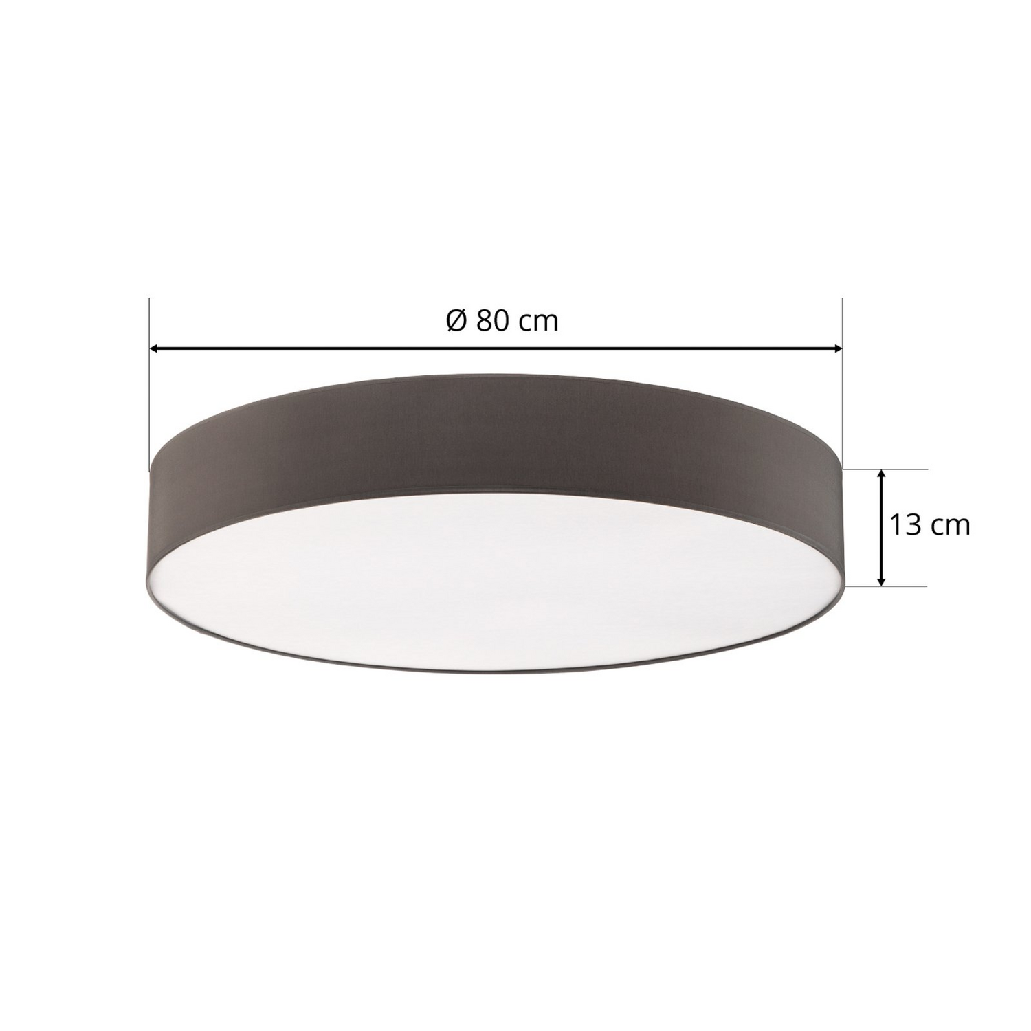 Tk Lighting Deckenleuchte Rondo Leuchte Lampe Deckenlampe Grau ø 80cm B-Ware - 5901780527259