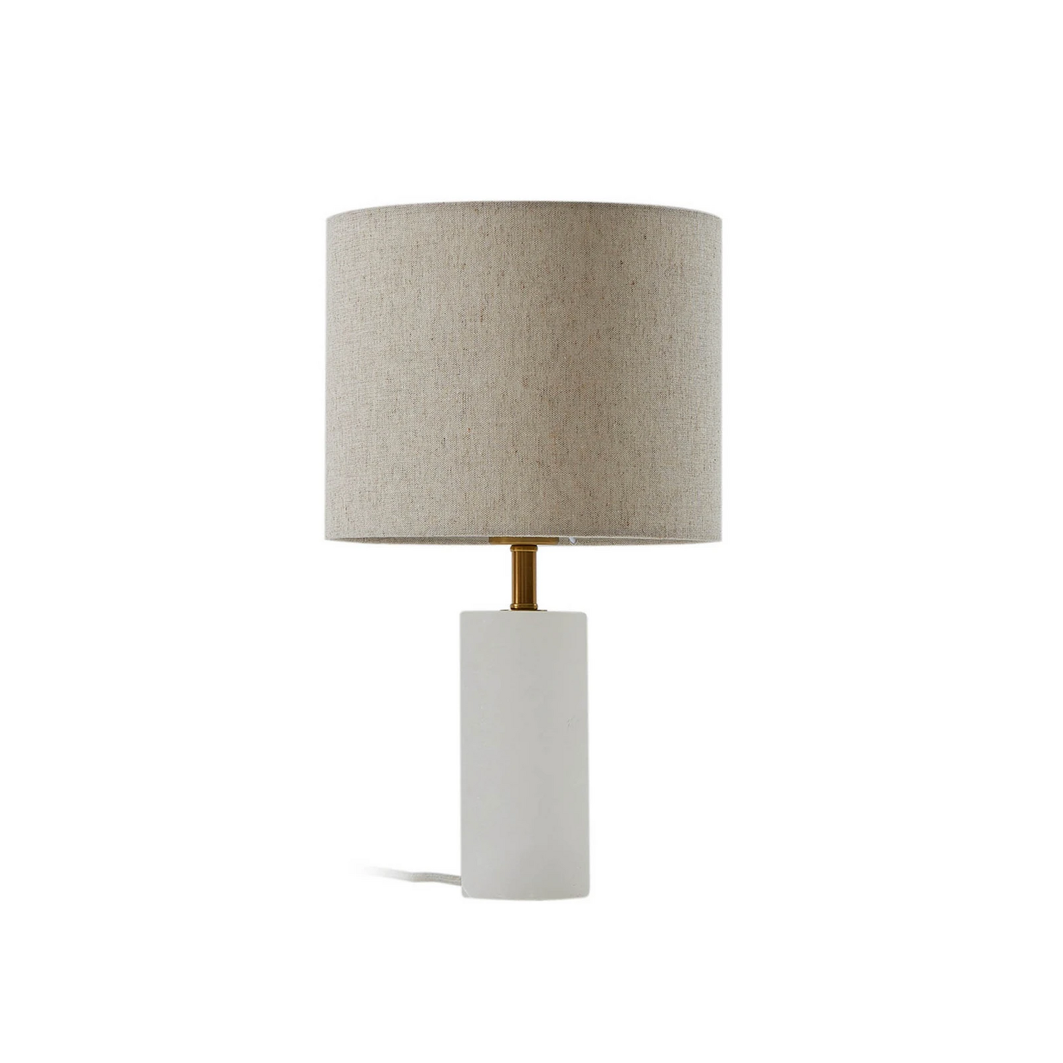Lampe de table Lindby Alabaster, blanc/beige, ø 25 cm, marbre E27110, produit de seconde main