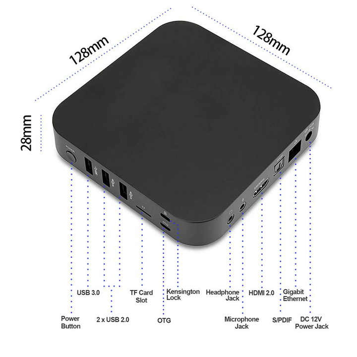 Minix Android Mini Pc X35i Plus Arm Cortex Rk3566 Computer Quad Core 2 Gb R487 B-Ware