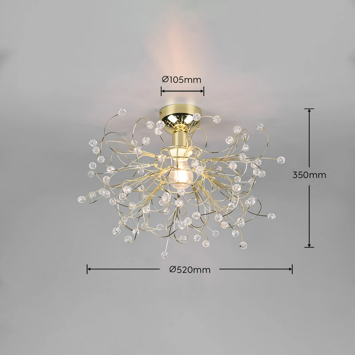 Reality Leuchten Deckenleuchte Gloria Deckenlampe Leuchte E27 einflammig messing