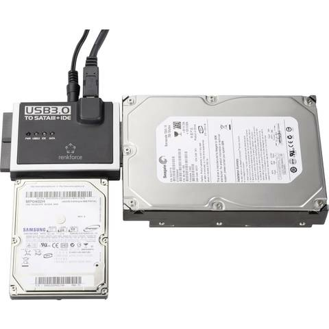 B-Ware Renkforce Usb 3.0 Zu Ide+Sata Konverter Externe Festplatte Adapter 2.5 3.5" Kit