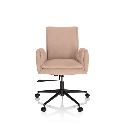 Hjh Office Bürostuhl Drehstuhl Flow Pro Chefsessel Sessel Stoff Velours Beige B-Ware