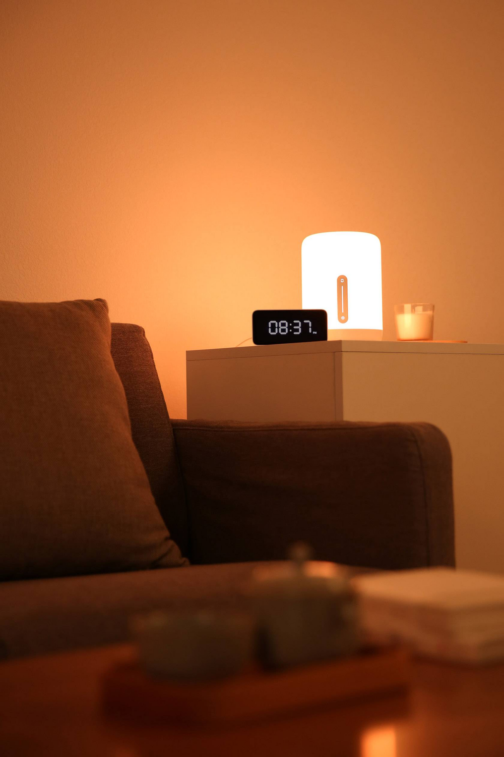 Lampe de chevet Xiaomi Mi Bedside Lamp 2 XM200010, lampe de table/lampadaire blanche, produit reconditionné. 