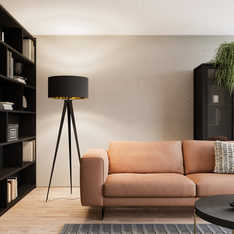 Lindby Benik Tripod Stehlampe S Tandleuchte Stehleuchte Wohnzimmerlampe Schw807 B-Ware - 4251096530964