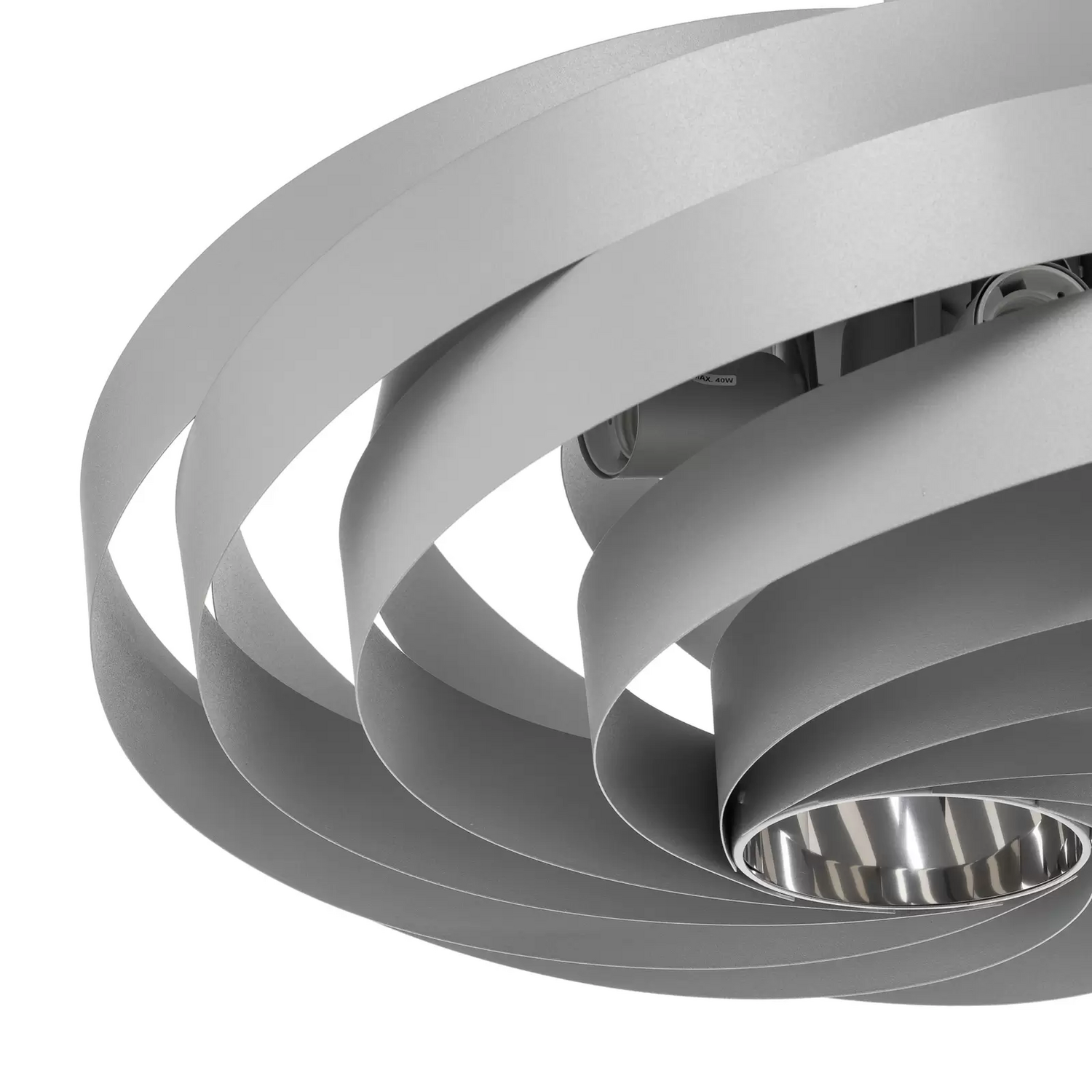 B-Ware Euluna Deckenleuchte Vento Aluminiumfarben ø 60 Cm Metall Deckenlampe Lampe Spot - 4251911799880
