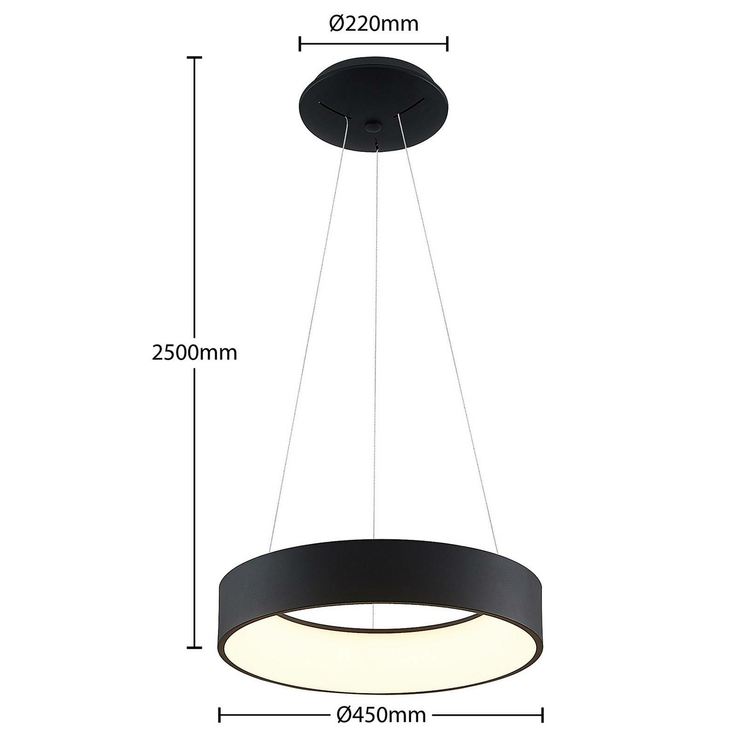 Suspension LED Arcchio Aleksi, plafonnier, ø45cm, ronde, 936, qualité B