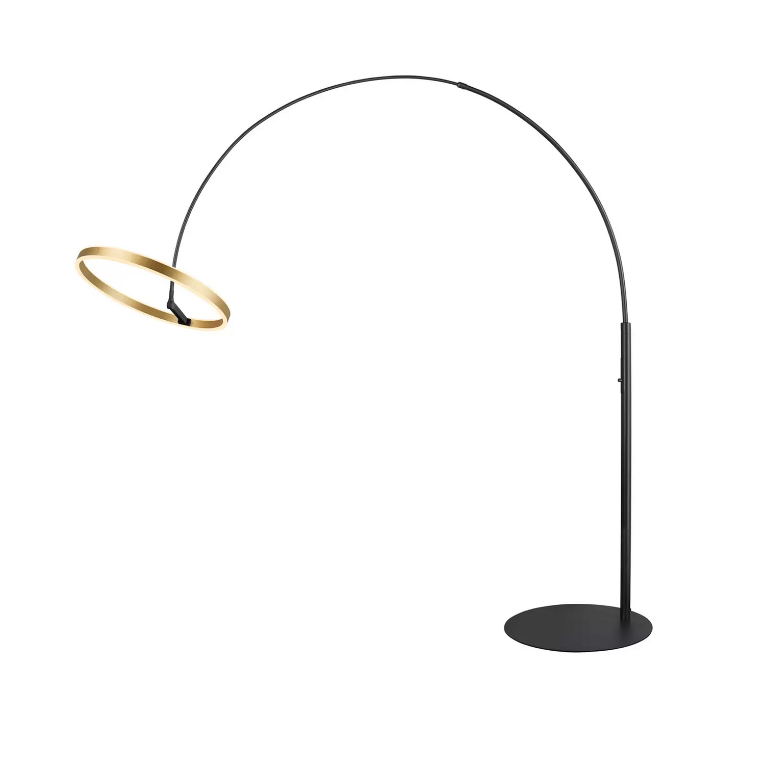 B-Ware Slv Stehlampe Bodenleuchte Led One Bow Fl Schwarz Messing Stahl Dimmbar