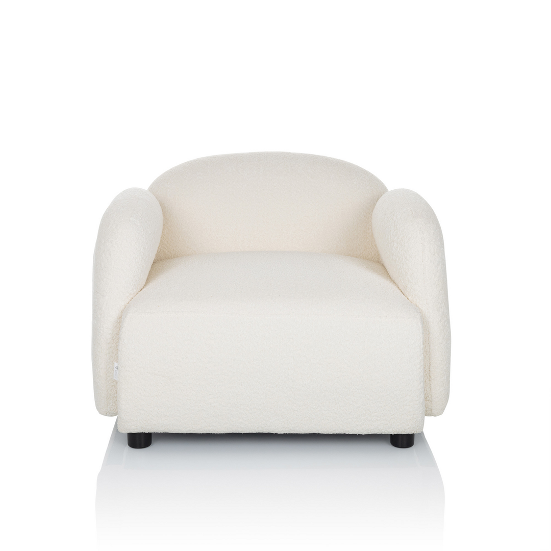 Hjh Living Loungesessel Relaxsessel Verduna Sessel Lounge Deko Stoff Bouclé Weiß B-Ware