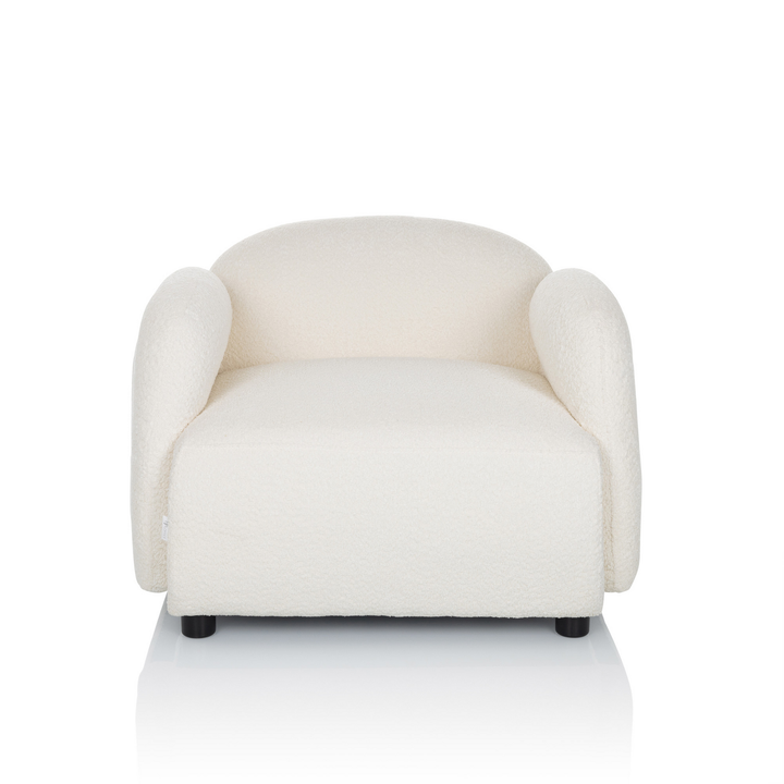 Hjh Living Loungesessel Relaxsessel Verduna Sessel Lounge Deko Stoff Bouclé Weiß B-Ware