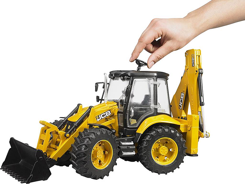 B-Ware Bruder Jcb Cx Eco Baggerlader Lenkbar 4 Radlenkung 1:16 Kippbare Frontschaufel