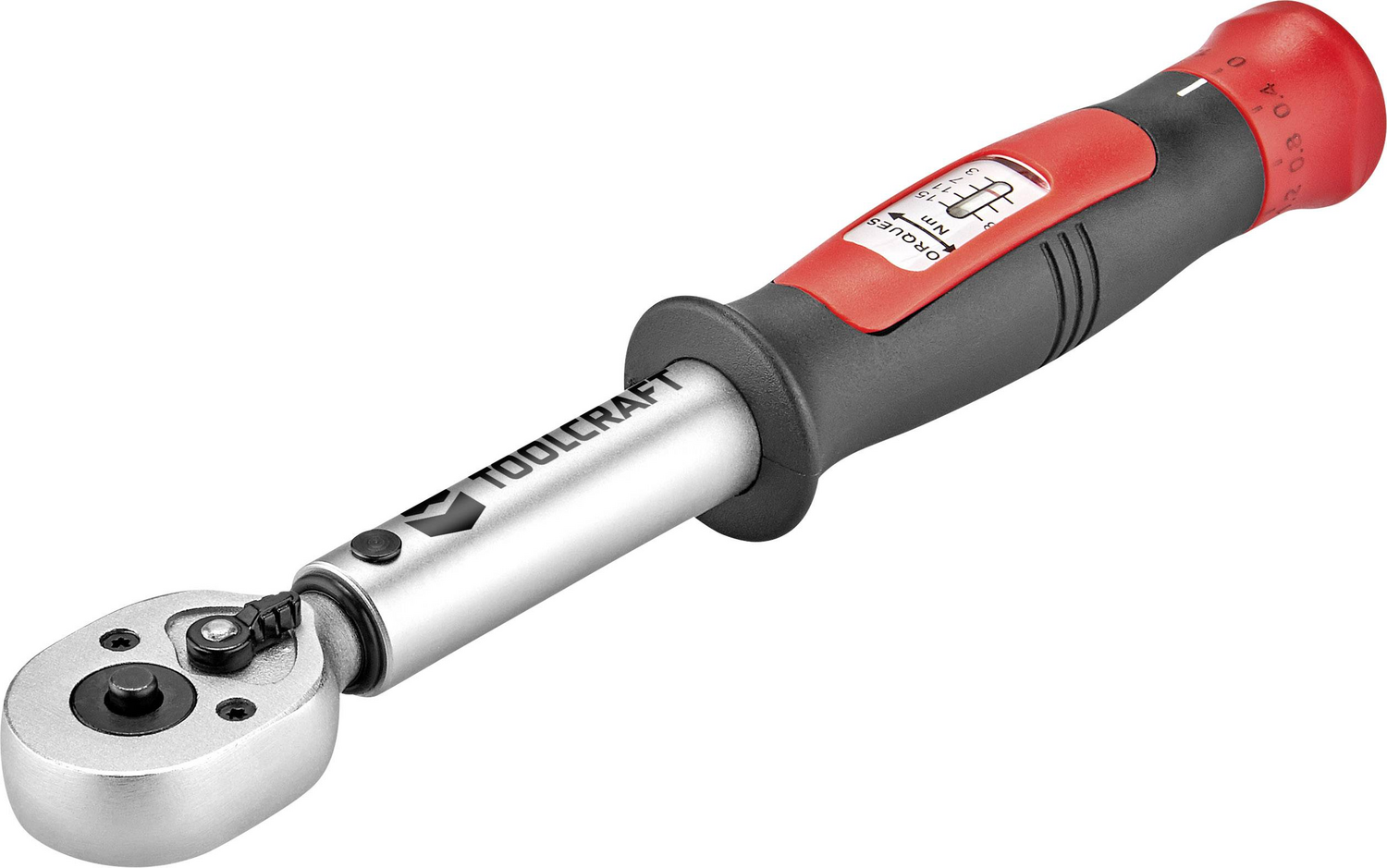 B-Ware Toolcraft Zug-Ringschlüssel 1/4" (6.3 mm) 3 - 15 Nm Chrom-Vanadium-Stahl