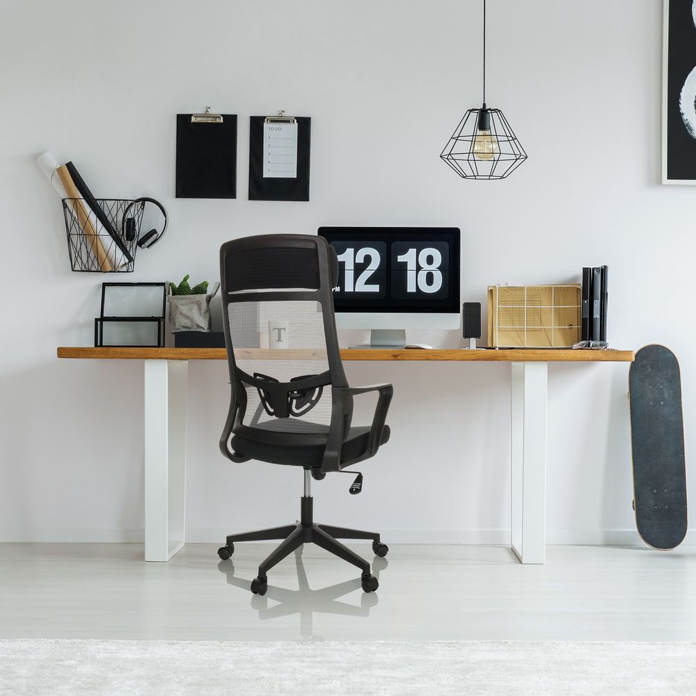 hjh OFFICE Bürostuhl NEKEO Drehstuhl mit Netzstoff schwarz ergonomisch - 4064323028581