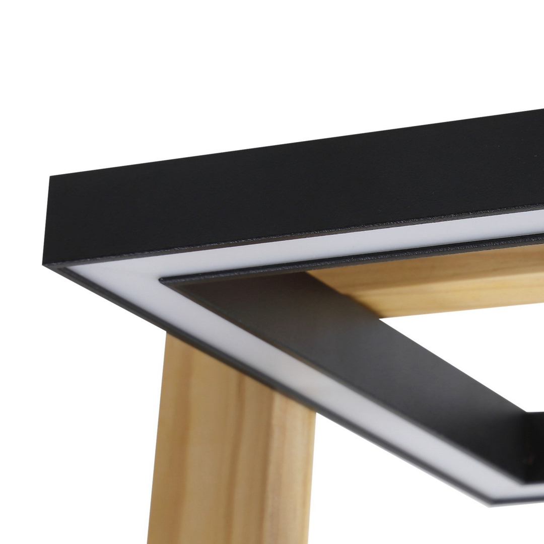 Lindby LED-Deckenleuchte Holamu Deckenlampe Deckenlicht Leuchte Lampe 80 cm Holz