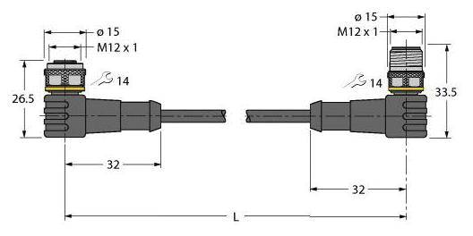 Turck 6630389 Sensor-/Aktor-Steckverbinder Verbindungsleitung Leitung