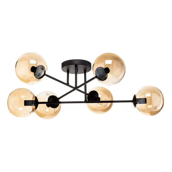 Deckenleuchte Glassy Glas amber Deckenlampe Pendelleuchte Lampe Kronleuchter 105
