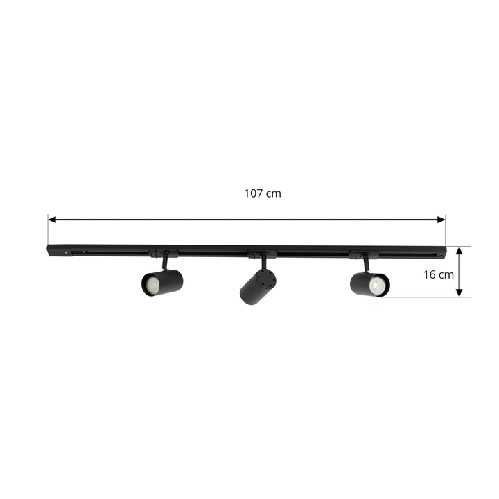 Lindby Sohil Schienensystem Deckenleuchte Deckenlampe Schwarz Gu10 Dreiflammig   B-Ware