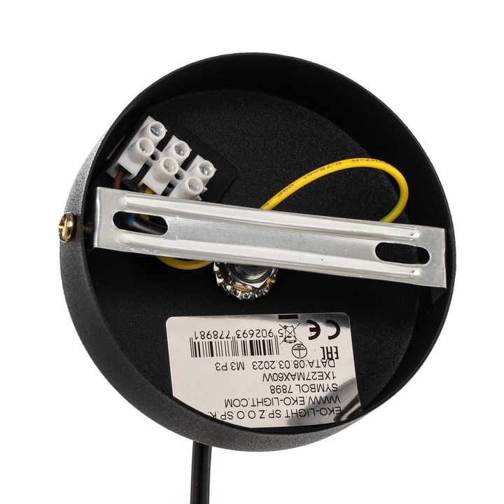Euluna Pendelleuchte Pendellampe Lampe Leuchte Deckenlampe Lincoln, schwarz/gold