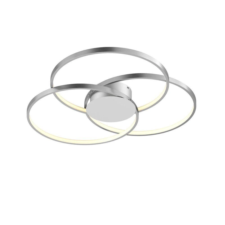 Lindby Riley LED-Deckenlampe Deckenleuchte Lampe Leuchte dimmbar Alu 40W Ø 80 cm